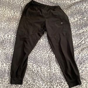 Black jogger scrub pants